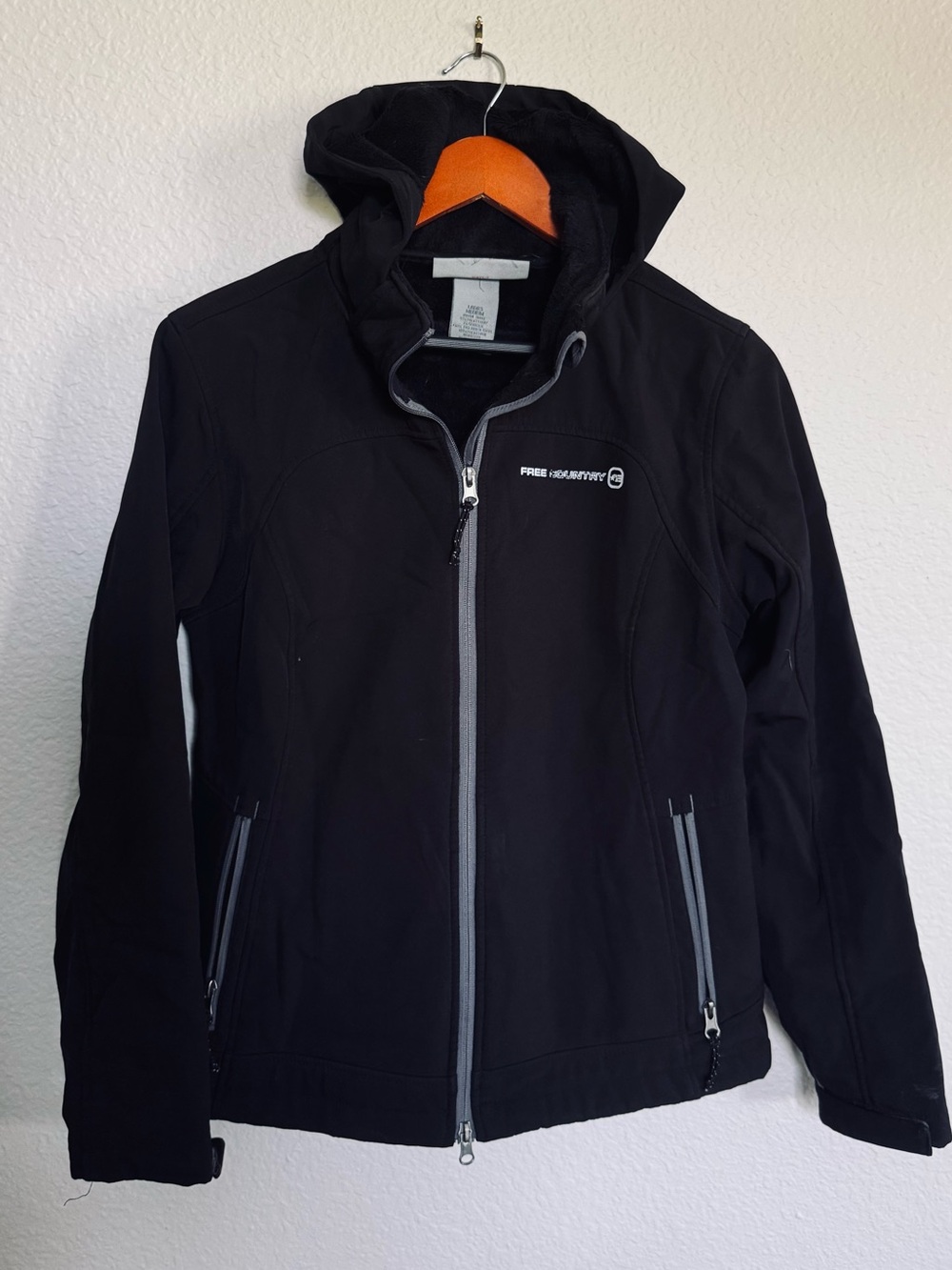 Free Country Women’s Black Soft Shell Jacket Coat M